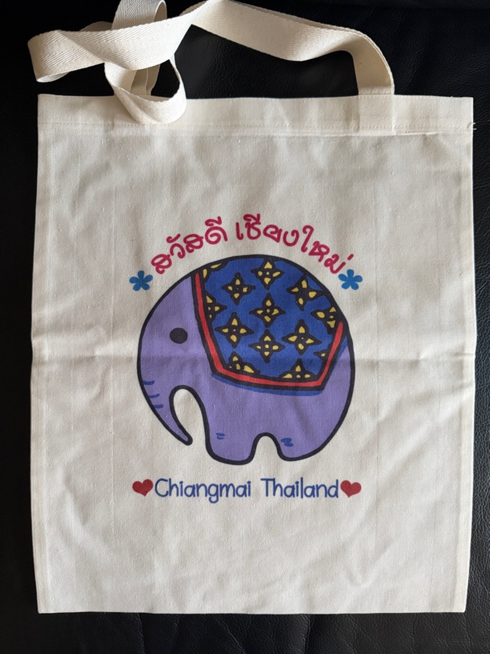Brand New Cute Thailand Elephant Tote Bag with Velcro closure